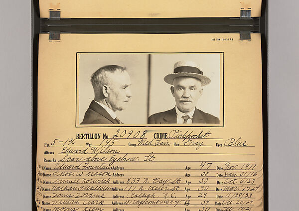 [Mugshots of Suspected Pickpockets, from American Police Files], Unknown, Gelatin silver prints