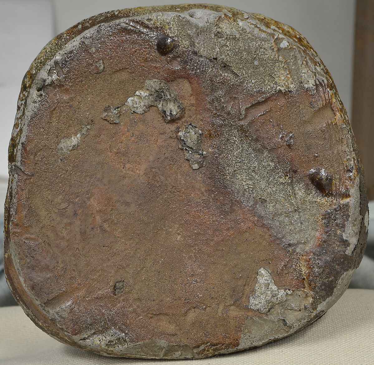 Brown Oribe Flower Holder (Hanaire) with Handles, Stoneware with natural ash, feldspar, and iron glaze (Mino ware, Kuro-Oribe type), Japan