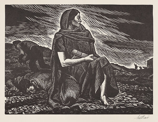 Manuela Sanchez, Spanish Guerilla, from "Eight Studies by Mexican Masters of Graphic Arts", Alberto Beltrán (Mexican, Mexico City 1923–2002 Mexico City), Linocut 
