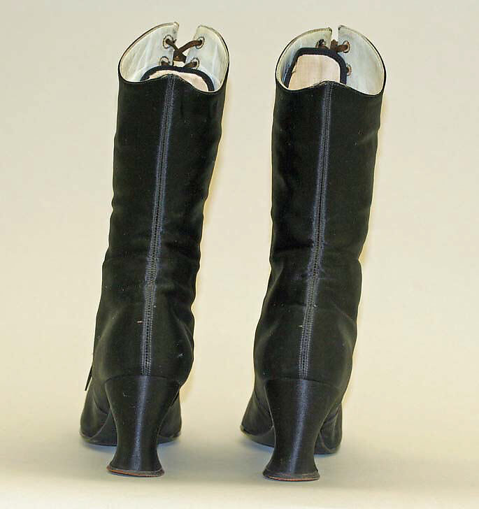 Boots, silk, American