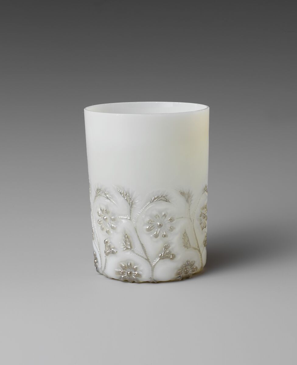 Tumbler, Dalzell, Gilmore and Leighton (1885–1898), Blown-molded Onyx glass, American 