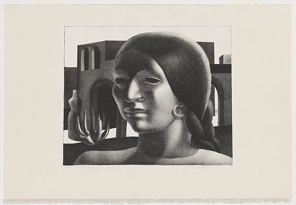 Mexican Woman, John Wilson (American, Roxbury, Massachusetts 1922–2015 Brookline, Massachusetts), Lithograph 