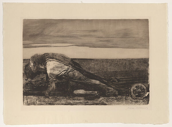 Die Pflüger (The Ploughmen), Käthe Kollwitz (German, Kaliningrad (Königsberg) 1867–1945 Moritzburg), Aquatint and etching 