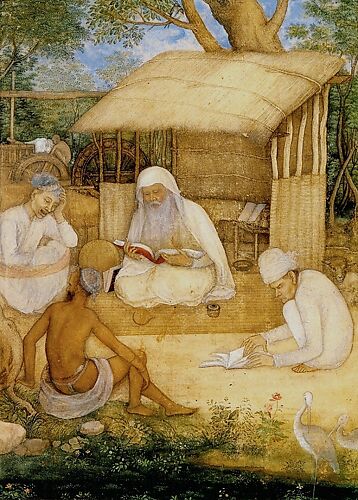 Astrologer and Holy Men; Folio from the Late Shah Jahan Album