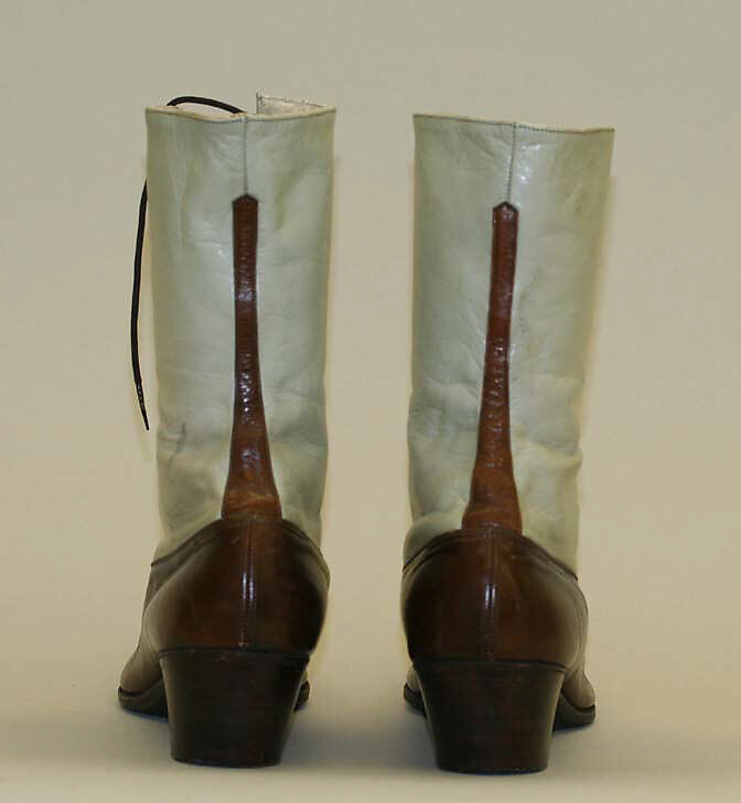 Shoes, leather, cotton, American