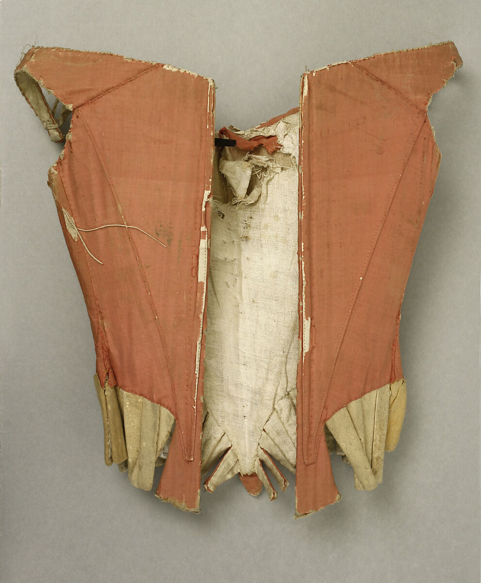 Stays, silk, British