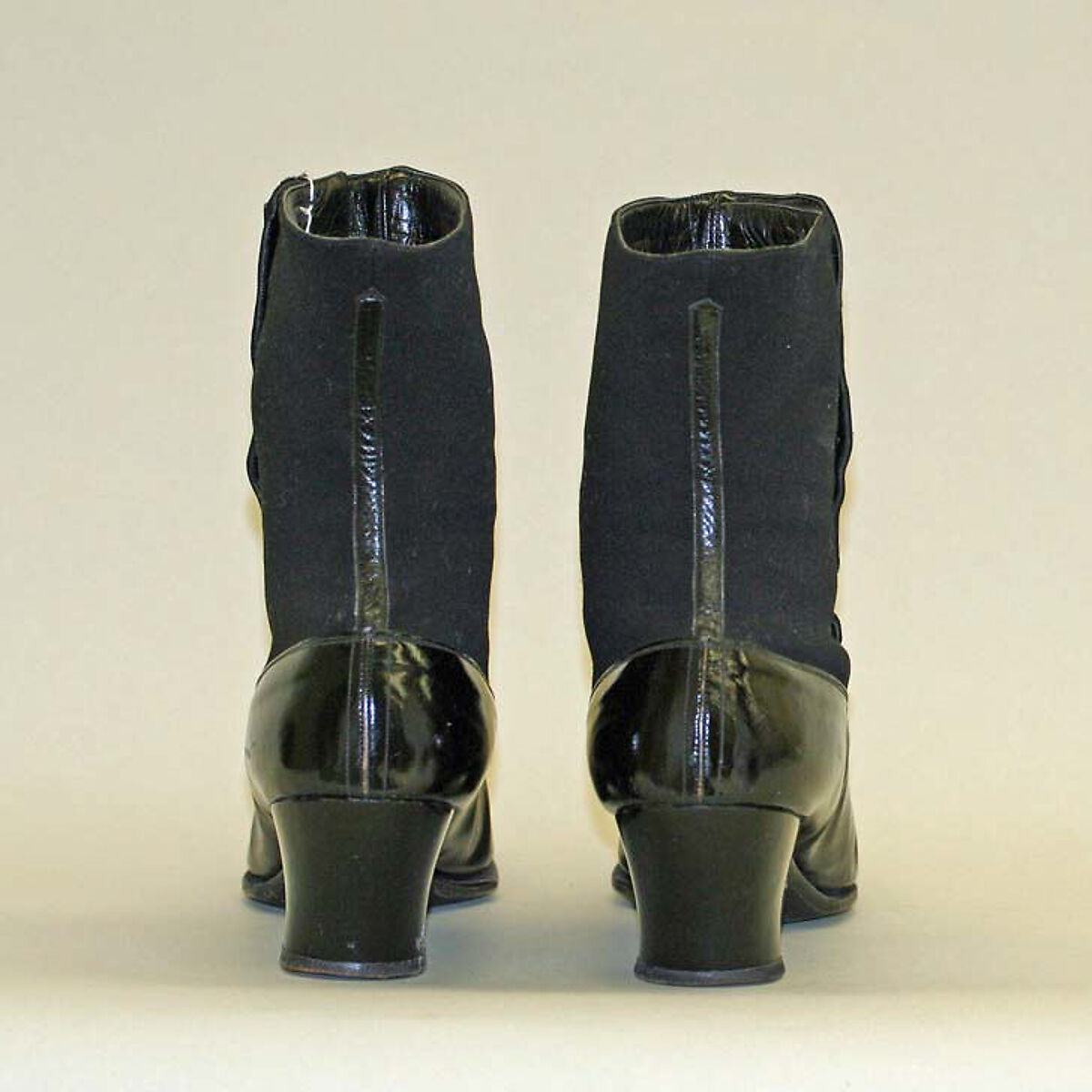 Boots, leather, cotton, wool, American