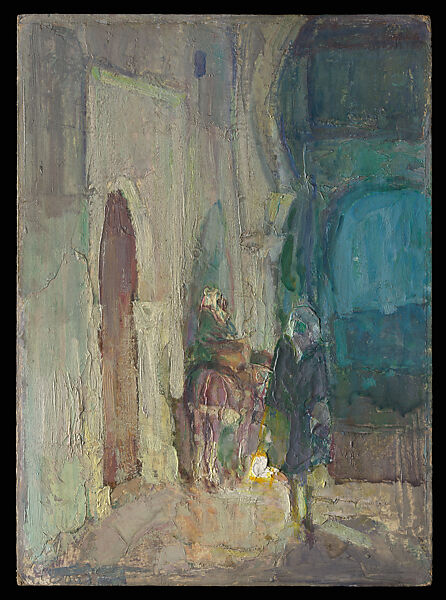 Untitled (Flight into Egypt), Henry Ossawa Tanner (American, Pittsburgh, Pennsylvania 1859–1937 Paris), Oil on paperboard, American 