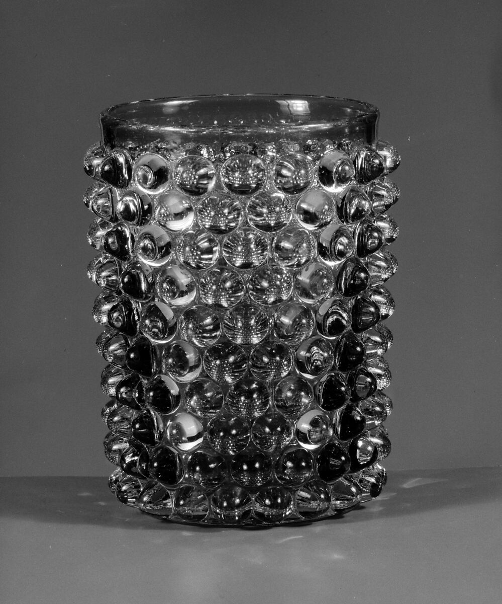 Tumbler, Probably Hobbs, Brockunier and Company (1863–1891), Pressed cranberry glass, American 