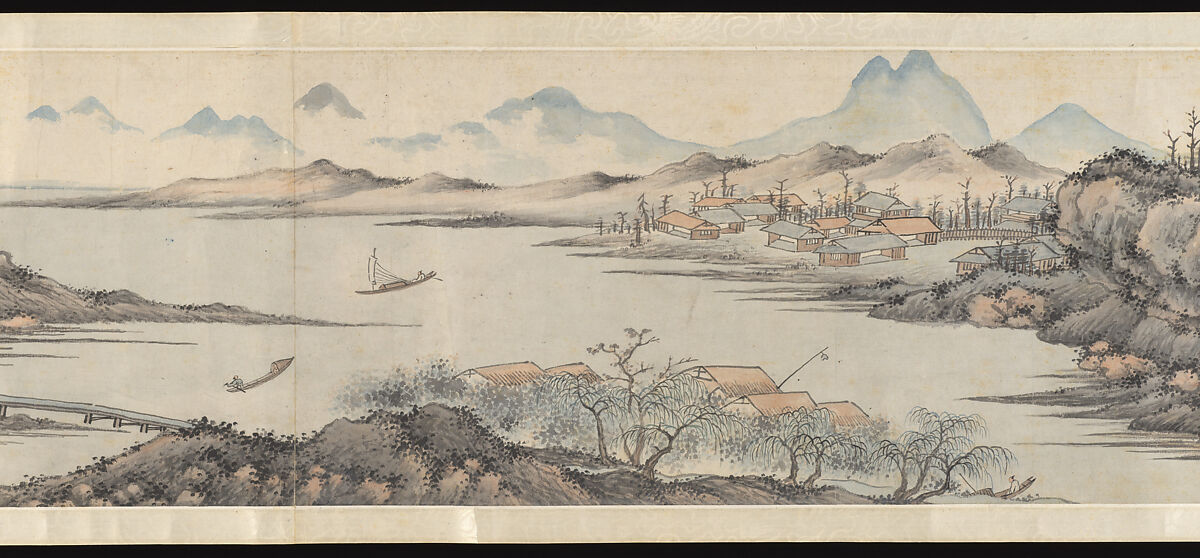 Landscape in the style of Shen Zhou, Cai Jia (Chinese, 1686–1779), Handscroll; ink and color on paper, China