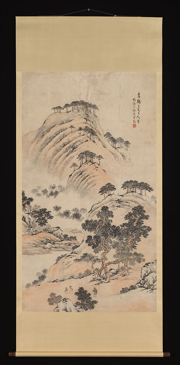 Landscape, Li Kui (Chinese, 1789–1876), Hanging scroll; ink and color on paper, China