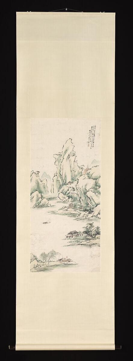 Snowscape, Liang Yuwei (Chinese, 1844–1917), Hanging scroll; ink and color on paper, China