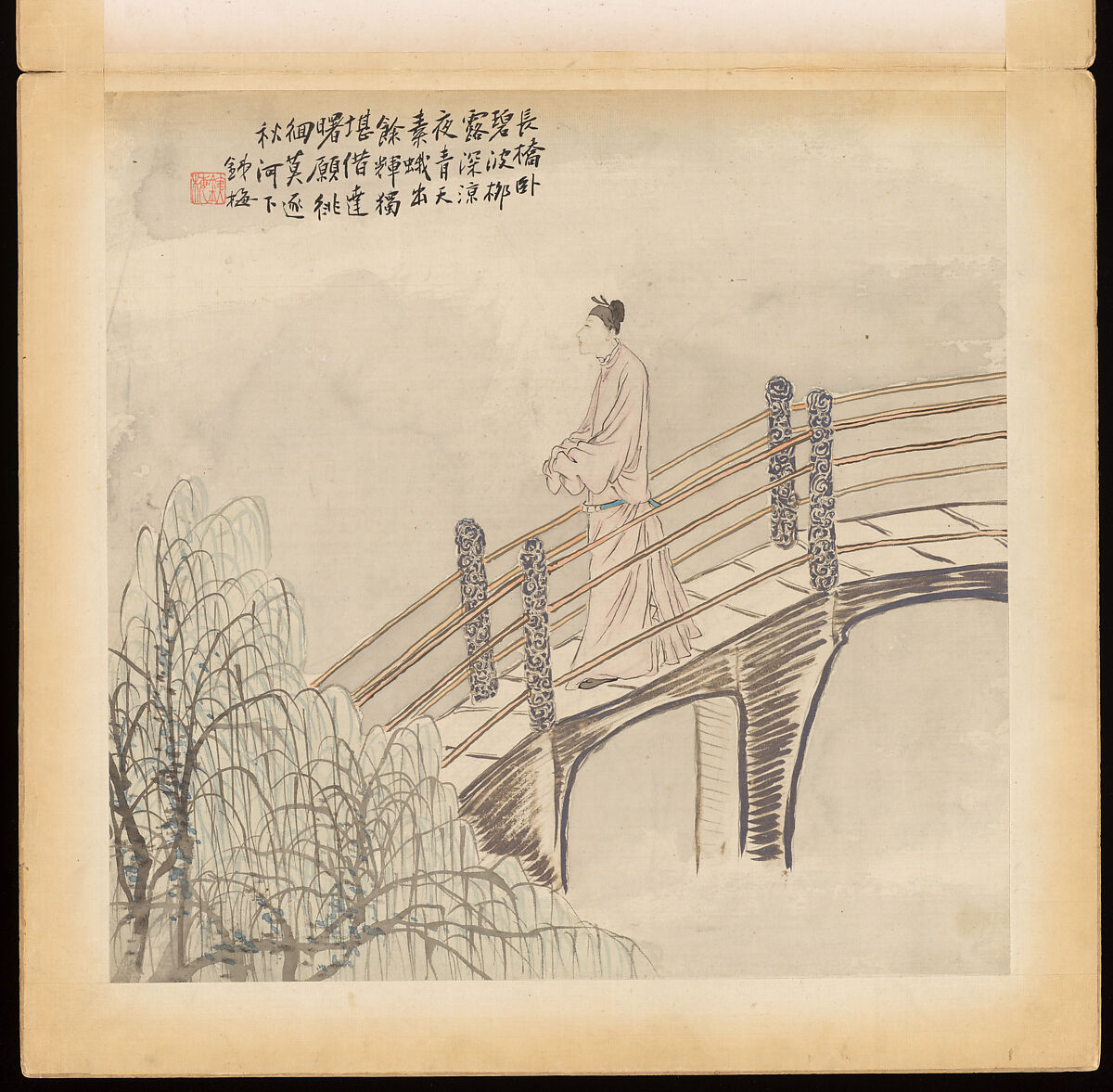 Historical and legendary figures, Hu Zhang (Chinese, 1848–1899), Album of twelve leaves; ink and color on silk, China