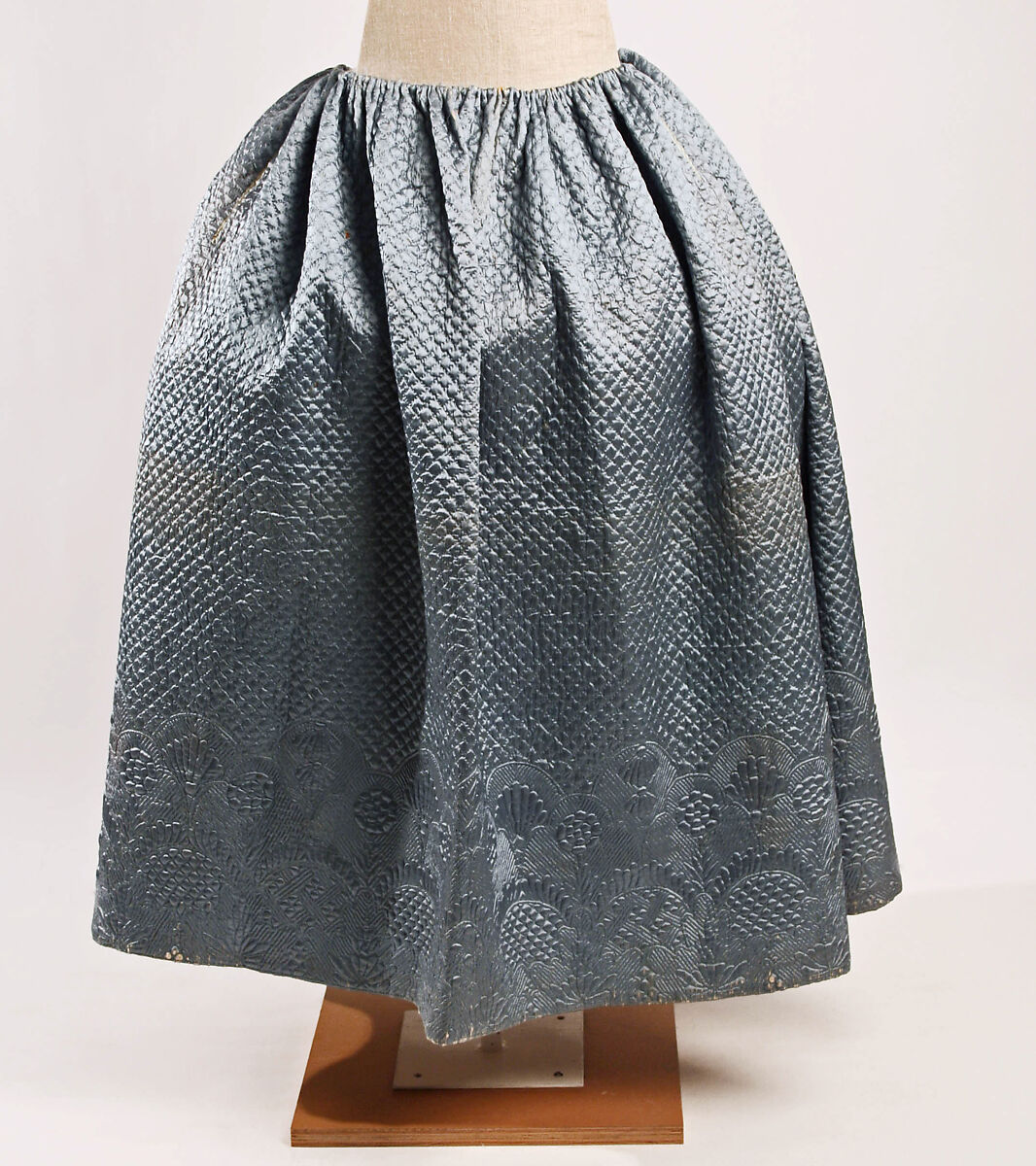 Petticoat, silk, cotton, probably French 