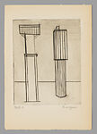 He Disappeared into Complete Silence, Louise Bourgeois (American, Paris 1911–2010 New York), Engraving and drypoint with letterpress in a linen portfolio cover