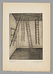 He Disappeared into Complete Silence, Louise Bourgeois (American, Paris 1911–2010 New York), Engraving and drypoint with letterpress in a linen portfolio cover