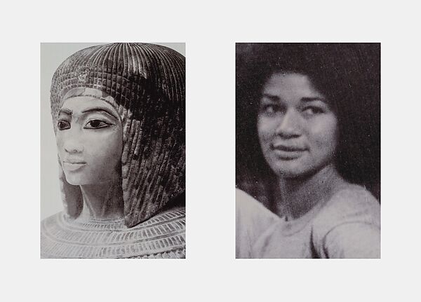 Miscegenated Family Album (Sisters II), L: Nefertiti’s daughter Merytaten; R: Devonia’s daughter, Lorraine O'Grady  American, Silver dye bleach print