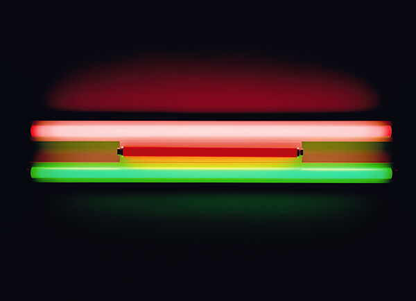 Untitled, Dan Flavin (American, New York 1933–1996 Riverhead, New York), Pink, red, and green fluorescent lights and metal 