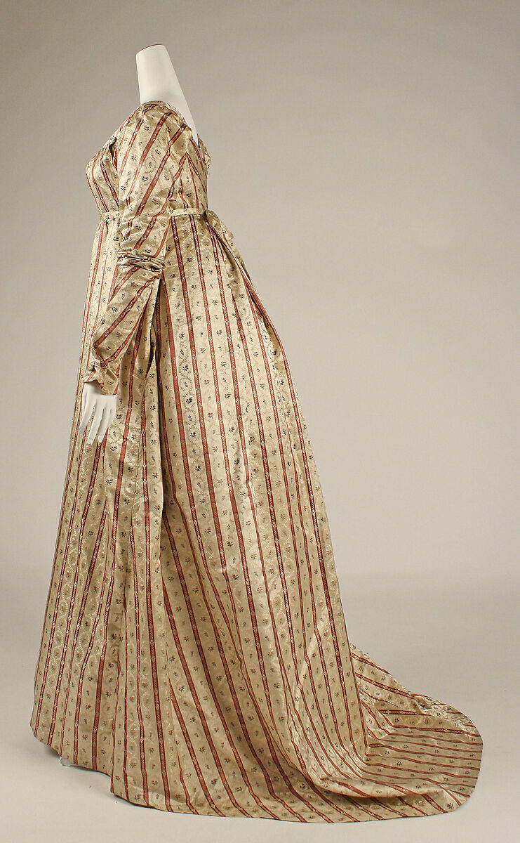 Dress, silk, British
