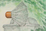 Shuttlecock Sphinx, Springtime, Claes Oldenburg (American (born Sweden), Stockholm 1929–2022 New York), Pencil, colored pencil and pastel on paper