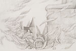 Shuttlecock Sphinx, Autumn, Claes Oldenburg (American (born Sweden), Stockholm 1929–2022 New York), Graphite on paper