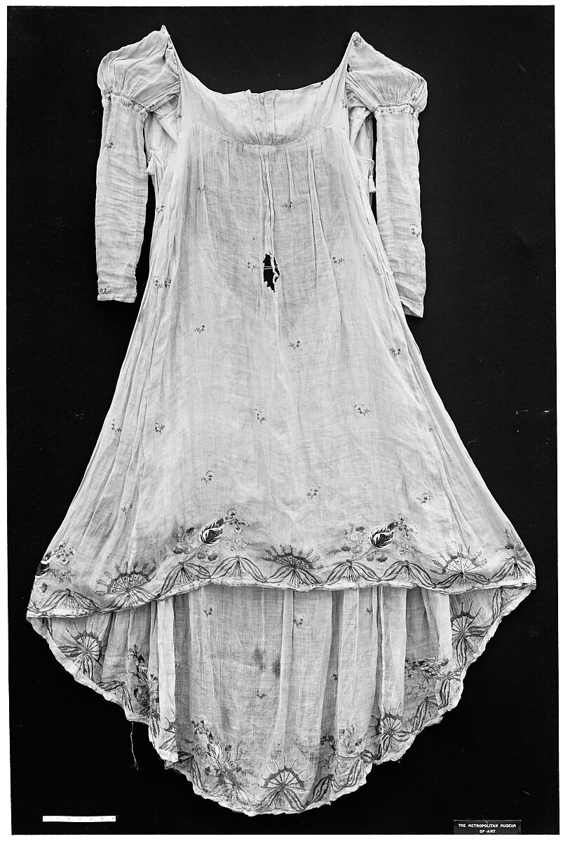 Dress, cotton, silk, French