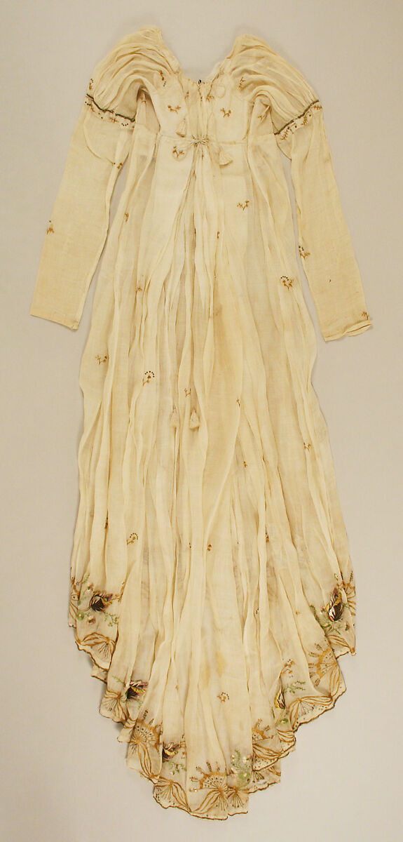 Dress, cotton, silk, French