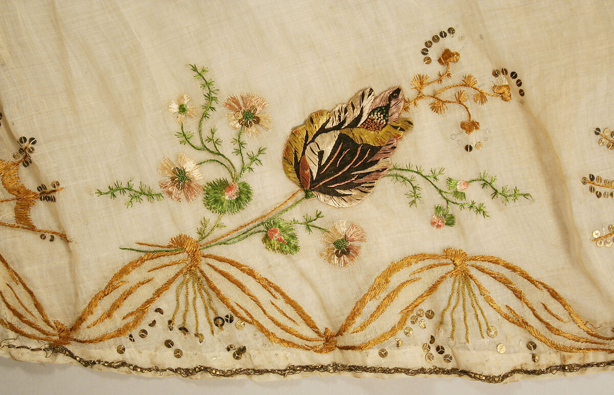 Dress, cotton, silk, French