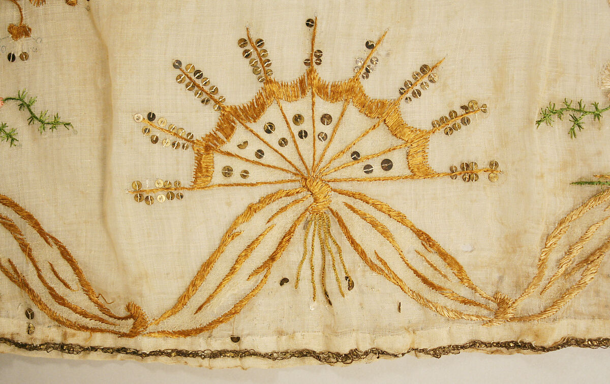 Dress, cotton, silk, French