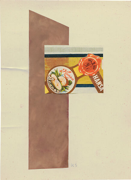 Ohne Titel (HANSA), Kurt Schwitters (German, Hanover 1887–1948 Kendal), Collage, paper, and plastic foil on cardboard 