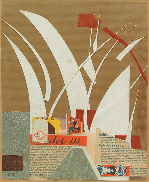 Ohne Titel (dol 333), Kurt Schwitters (German, Hanover 1887–1948 Kendal), Collage, paper, and cardboard on paper 