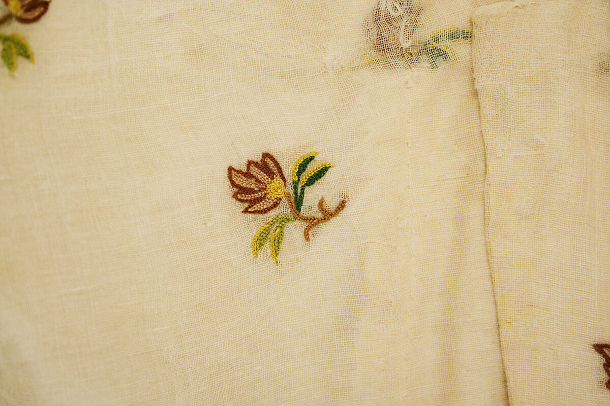 Dress, cotton, silk, British