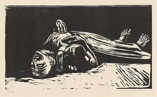 Widow II, from "Kreig" (War), Käthe Kollwitz (German, Kaliningrad (Königsberg) 1867–1945 Moritzburg), Woodcut 