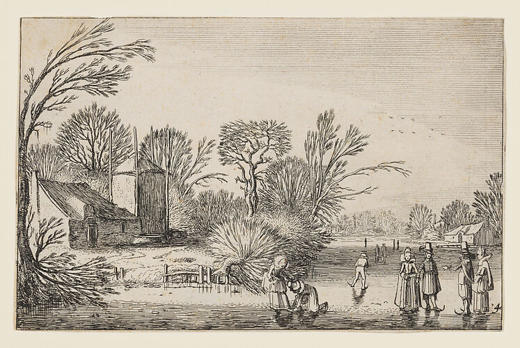 Winter Landscape with Skaters, from a series of 60 landscapes