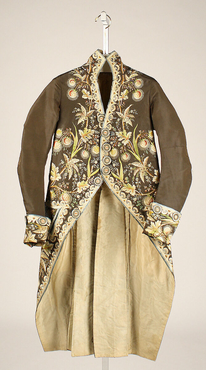 Coat, silk, French 