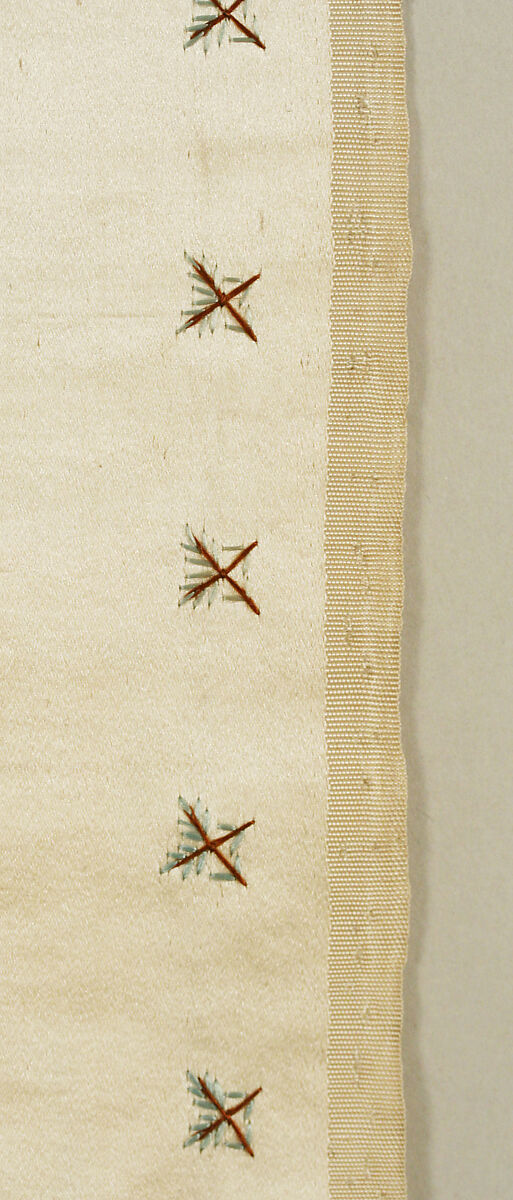 Waistcoat panels, Silk, probably British