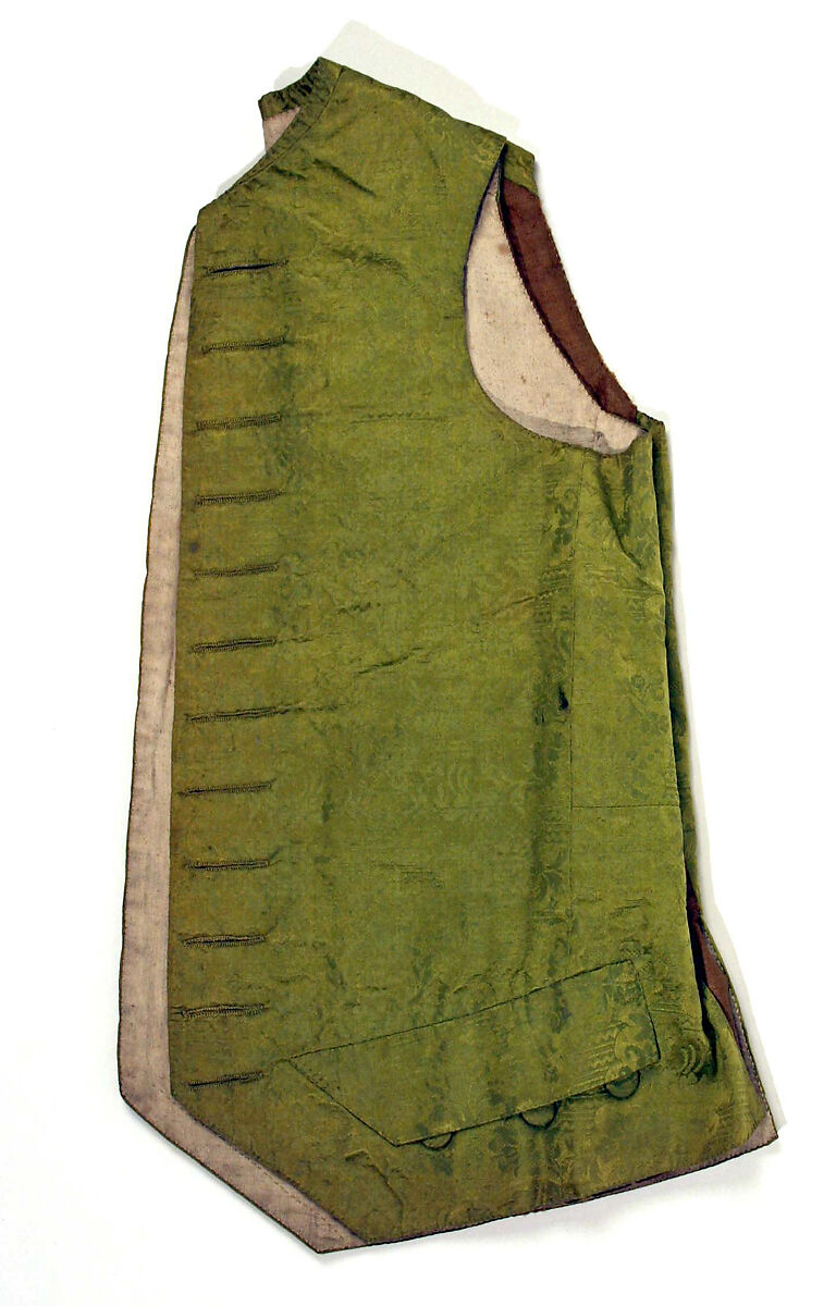 Vest, silk, American or European