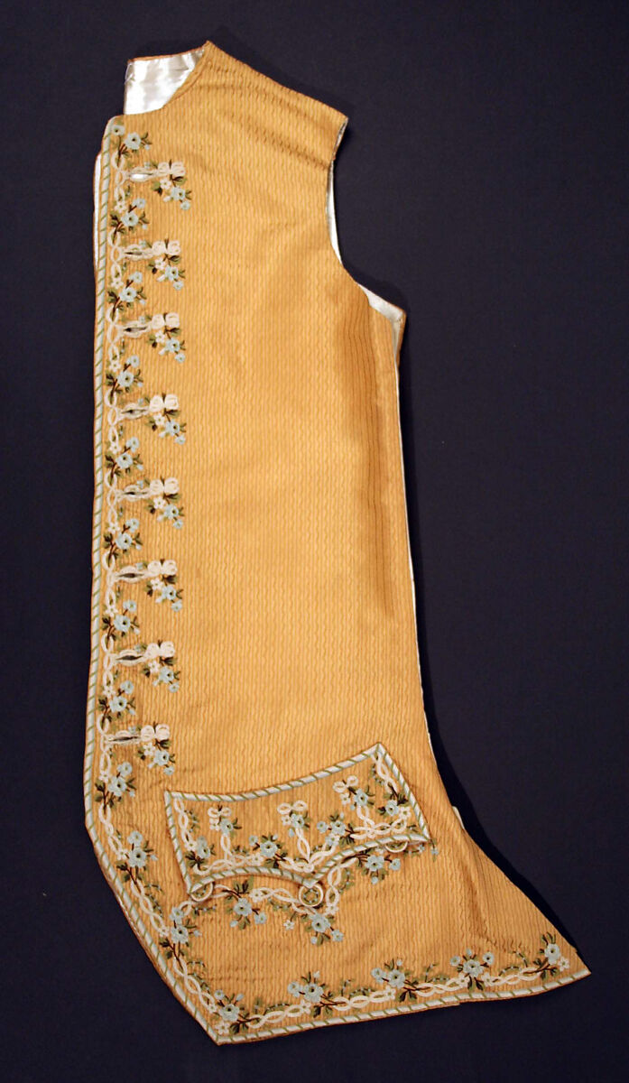 Waistcoat, silk, French