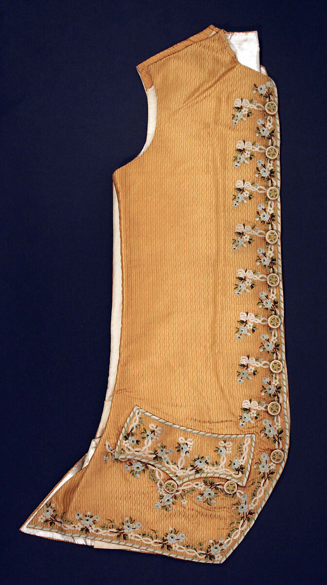 Waistcoat, silk, French 