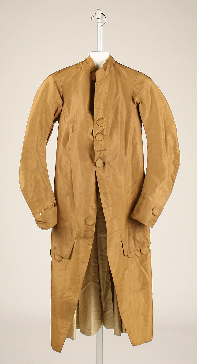 Coat, silk, American or European 