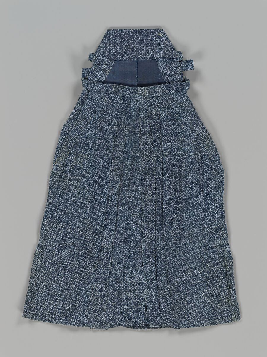 Child’s formal ensemble (kamishimo), Plain-weave bast fiber with stencil-dyeing, Japan