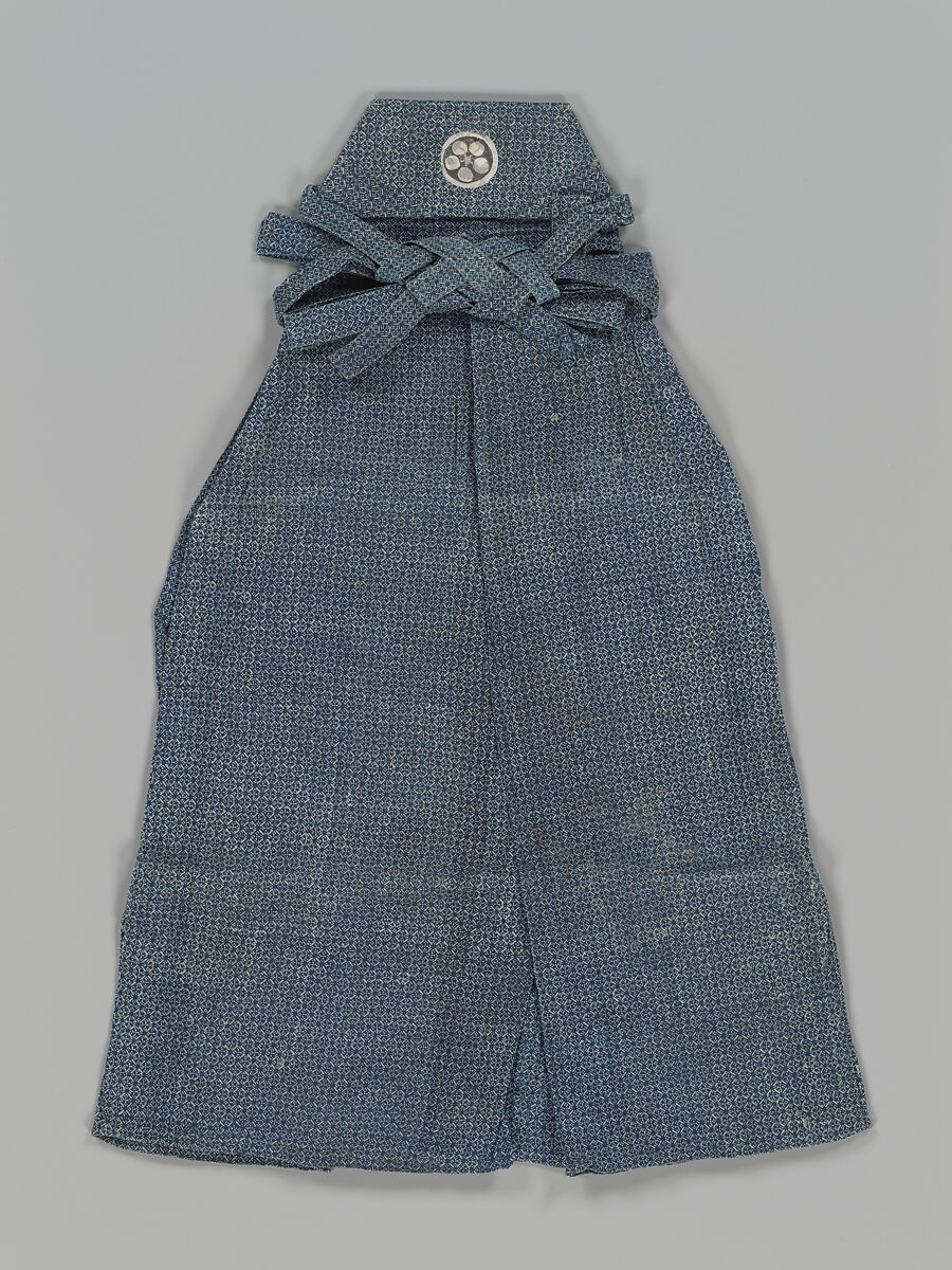 Child’s formal ensemble (kamishimo), Plain-weave bast fiber with stencil-dyeing, Japan