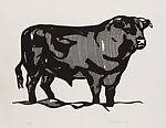 Bull Profile Series, Roy Lichtenstein (American, New York 1923–1997 New York), Set of six lithograph, screenprint, and linecuts in colors (plus one additional print "Bull VII")