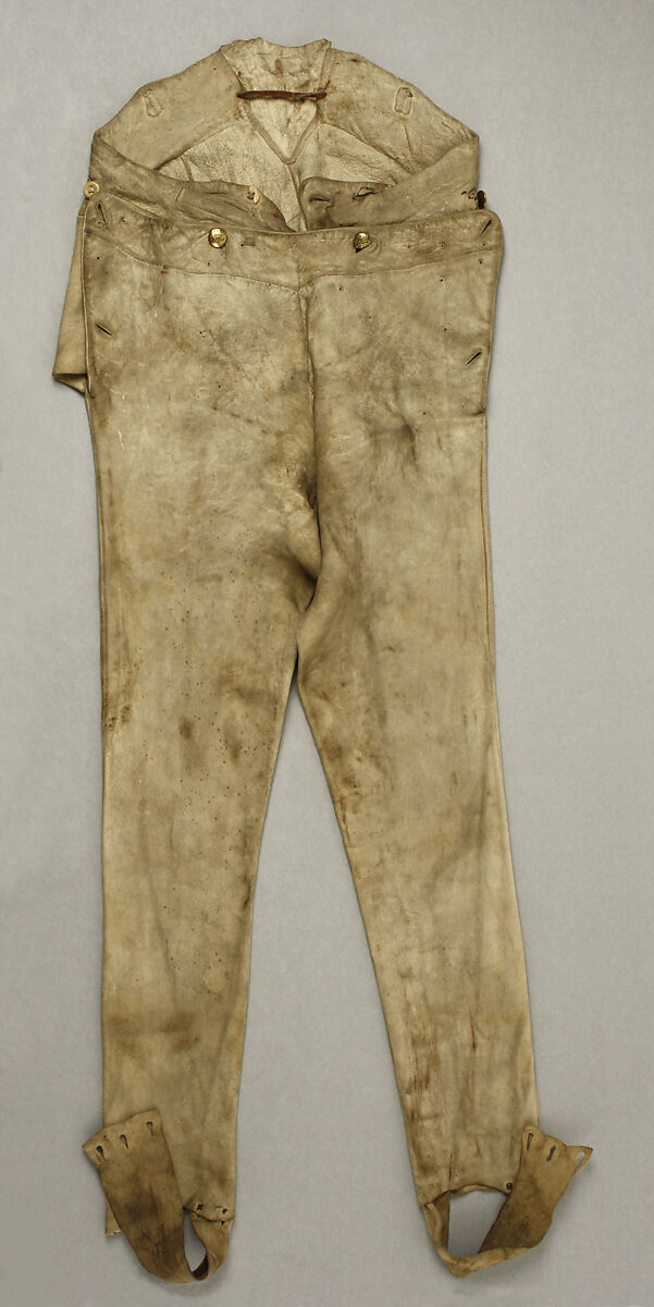 Trousers, leather, probably American 