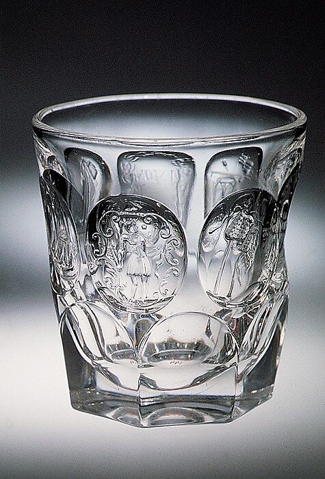 Tumbler, New England Glass Company (American, East Cambridge, Massachusetts, 1818–1888), Pressed glass, American 