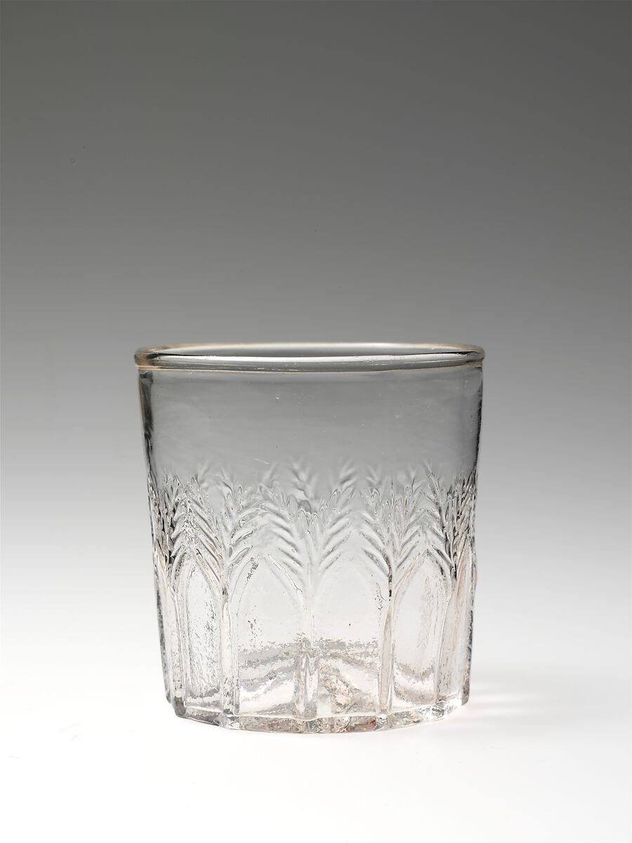 Tumbler, Possibly New England Glass Company (American, East Cambridge, Massachusetts, 1818–1888), Blown, pattern-molded glass, American 