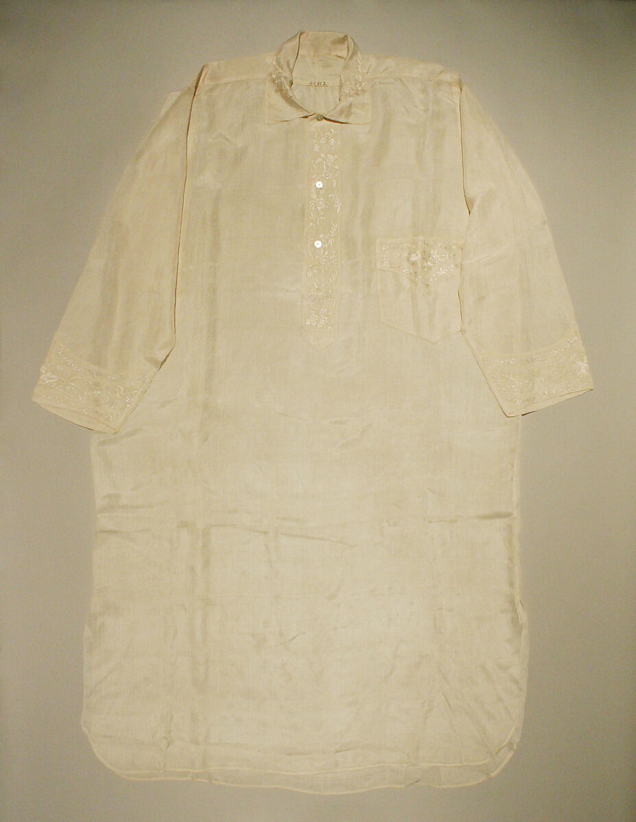 Wedding nightshirt, silk, American 