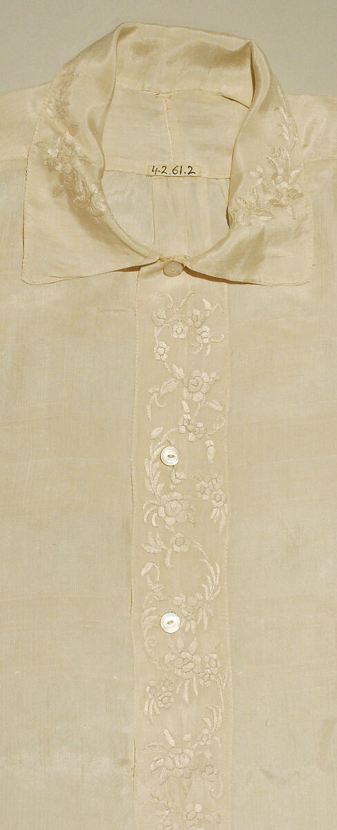 Wedding nightshirt, silk, American