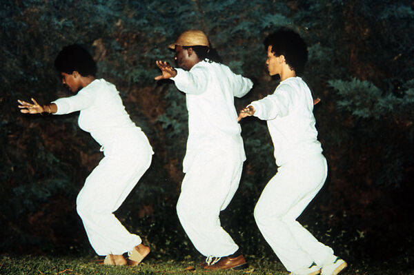 Flying, performed with Juana Nash, Lofty Amono, “Nastyee,” and N'Dugu Jungles at the Los Angeles Municipal Art Gallery, Barnsdall Art Park, Los Angeles, Maren Hassinger  American, Chromogenic print