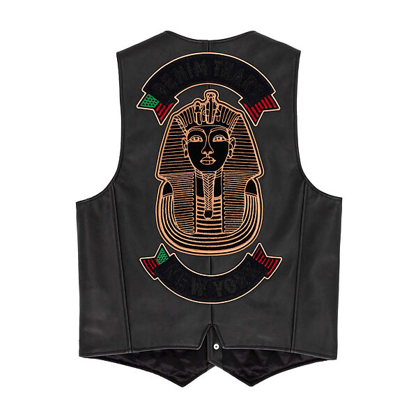 Tracy's King Tut Vest, Denim Tears  American, Leather and embroidery